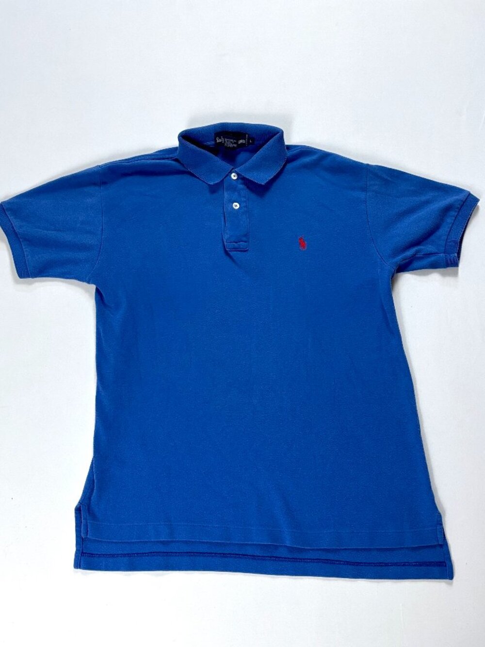 Vintage Polo Ralph Lauren Womens Classic Polo Size M (Tag L) Blue Preppy